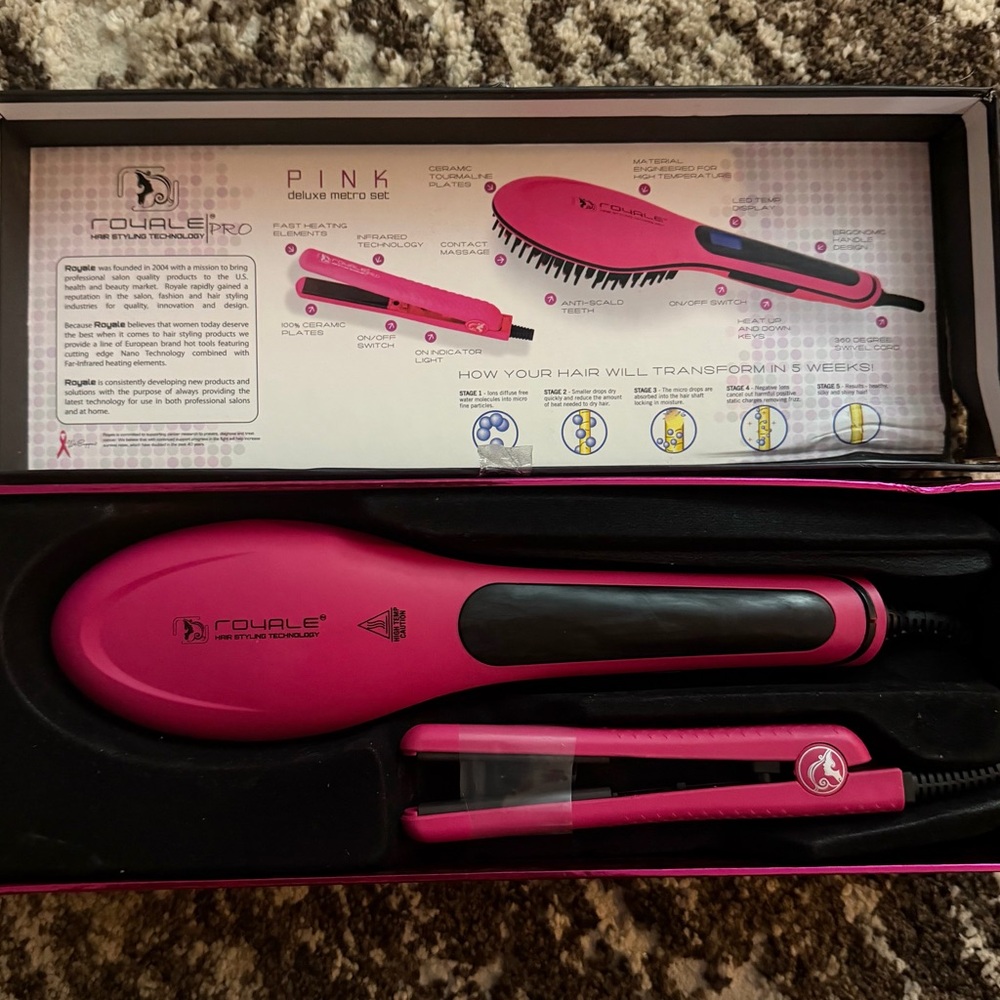 New Royale pro deluxe metro set. Hair styling tools ceramic plates. See pics